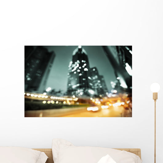 Night Lights Hong Kong Wall Decal