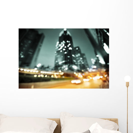 Night Lights Hong Kong Wall Decal
