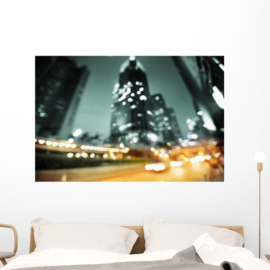 Night Lights Hong Kong Wall Decal