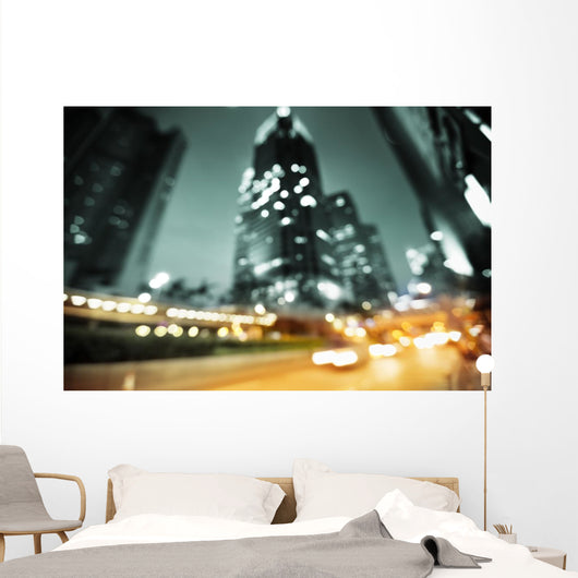 Night Lights Hong Kong Wall Decal