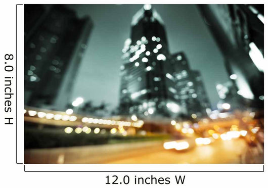 Night Lights Hong Kong Wall Decal