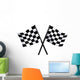 Checkered Vector Flags Wall Decal