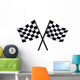 Checkered Vector Flags Wall Decal