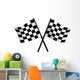 Checkered Vector Flags Wall Decal