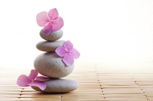 Zen Stones and Flowers Wall Decal
