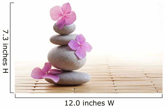 Zen Stones and Flowers Wall Decal