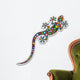 Gecko Lizard Floral Sticker-adesivo Wall Decal