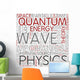 Quantum Mechanics Word Cloud Wall Decal
