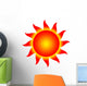 Bright Red Sun Wall Decal