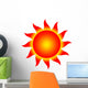 Bright Red Sun Wall Decal