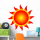Bright Red Sun Wall Decal