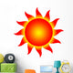 Bright Red Sun Wall Decal