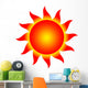Bright Red Sun Wall Decal