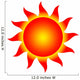 Bright Red Sun Wall Decal