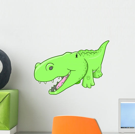 Cute Alligator Vector Illustration Wall Decal