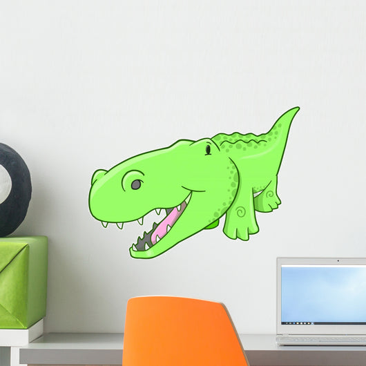 Cute Alligator Vector Illustration Wall Decal