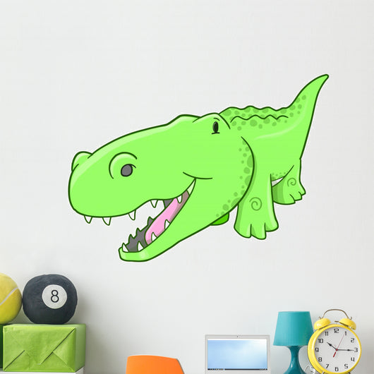 Cute Alligator Vector Illustration Wall Decal