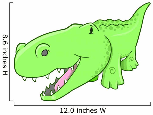 Cute Alligator Vector Illustration Wall Decal