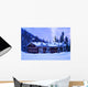 Mountain Hotel Covered Deep Wall Decal