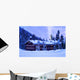 Mountain Hotel Covered Deep Wall Decal