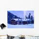 Mountain Hotel Covered Deep Wall Decal