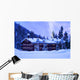 Mountain Hotel Covered Deep Wall Decal
