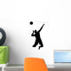 Black Volleyball Sports Silhouette Wall Decal