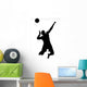 Black Volleyball Sports Silhouette Wall Decal