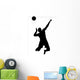 Black Volleyball Sports Silhouette Wall Decal