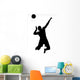 Black Volleyball Sports Silhouette Wall Decal