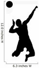 Black Volleyball Sports Silhouette Wall Decal