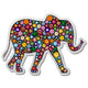 Elephant Floral Sticker-elefante Floreale Wall Decal