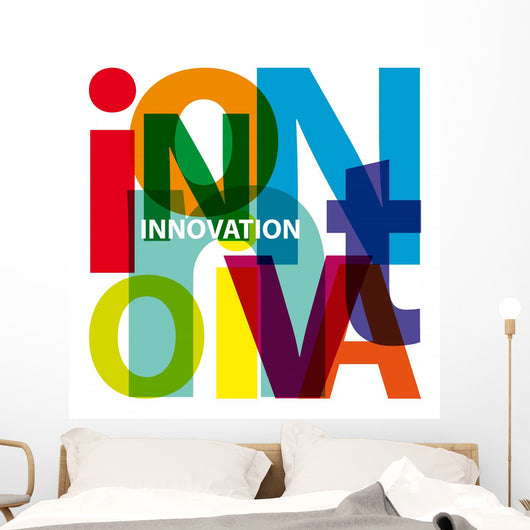 Vector Innovation Broken Text Wall Decal