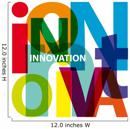 Vector Innovation Broken Text Wall Decal