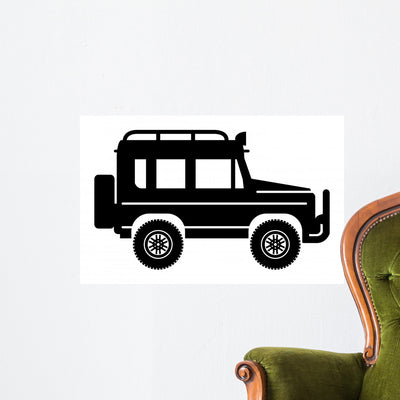 Off-road Vehicle Vector Illustration Wall Decal shown on a wall