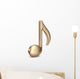 Golden Music Note 3D Wall Decal