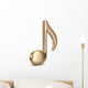 Golden Music Note 3D Wall Decal