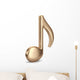 Golden Music Note 3D Wall Decal