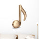 Golden Music Note 3D Wall Decal