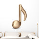 Golden Music Note 3D Wall Decal