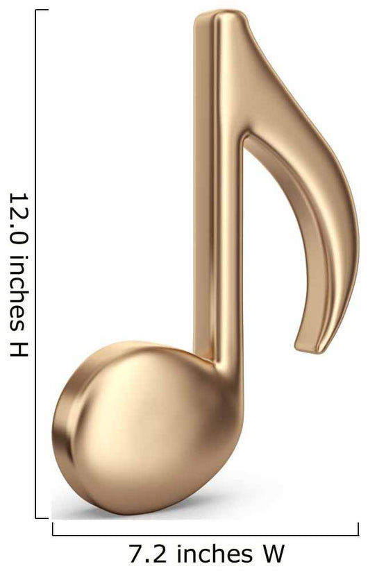 Golden Music Note 3D Wall Decal