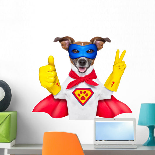 Super Hero Dog Wall Decal