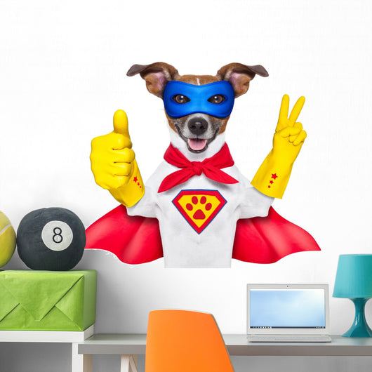 Super Hero Dog Wall Decal