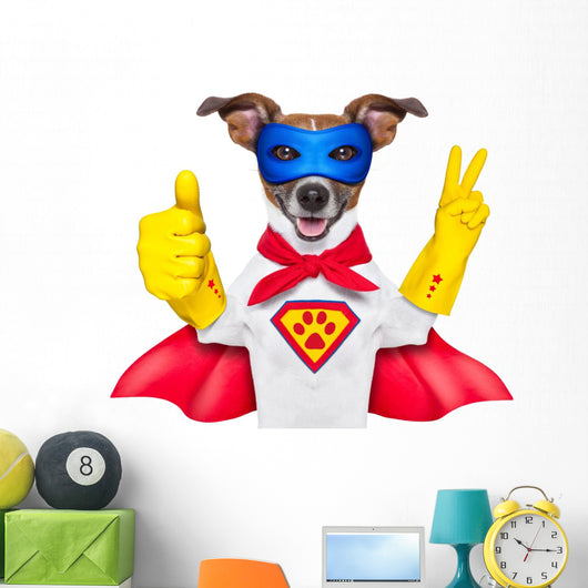 Super Hero Dog Wall Decal