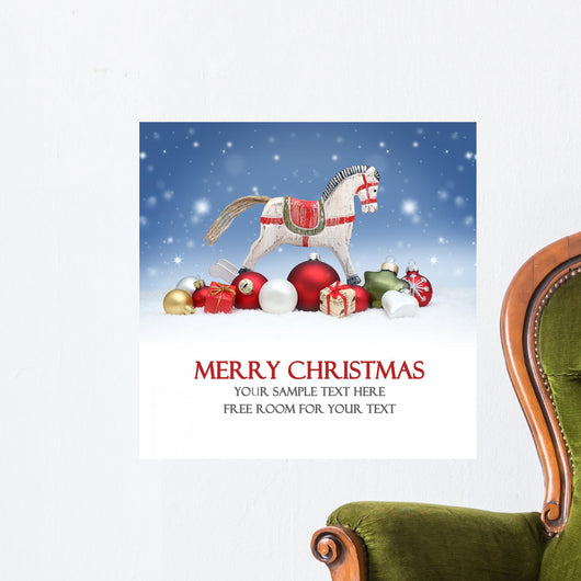 Weihnachtliches Auf Holz Wall Decal