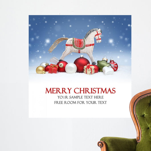 Weihnachtliches Auf Holz Wall Decal