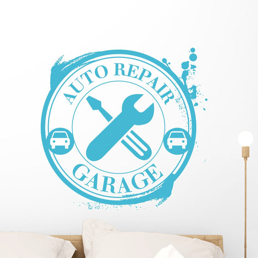 Stamp Auto Repair Wall Decal