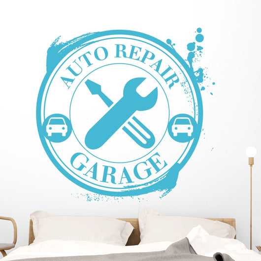 Stamp Auto Repair Wall Decal
