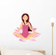 Girl Meditating Relaxing Lotus Wall Decal