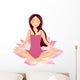 Girl Meditating Relaxing Lotus Wall Decal